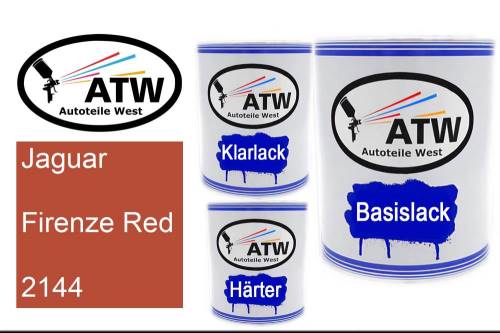 Jaguar, Firenze Red, 2144: 1L Lackdose + 1L Klarlack + 500ml Härter - Set, von ATW Autoteile West.